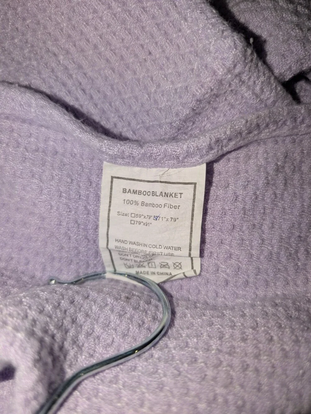 Lavender Light Purple Bamboo Cooling Blanket